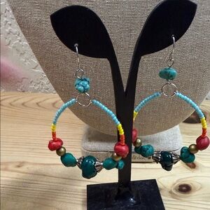 Fashion Jewelry Multicolor Beaded Earrings